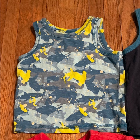 George and Others Shark and Stripes Rompers, Tees and Shorts - Picture 2 of 15